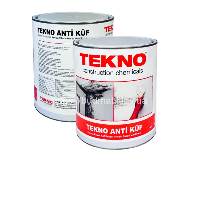Краска против плесени блокирующая Tekno Anti Kuf 3 кг. TAKUF3 (белая) Краска против плесени блокирующая Tekno Anti Kuf 3 кг. TAKUF3 (белая)